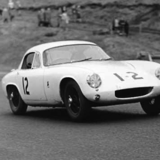 S ur la Lotus Elite des Borders Reivers à Oulton Park en  1959